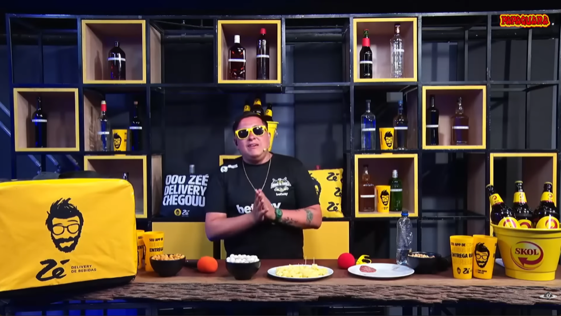 Ativação de Skol e Zé Delivery dentro da transmissão do Circuito Sinuquinha.